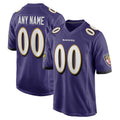 Custom B.Ravens Purple Game Stitched Football American Jersey