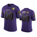 Custom B.Ravens Purple Team 25th Season Golden Limited Stitched Football American Jersey