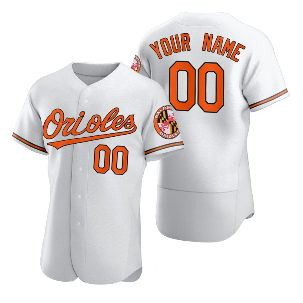 Custom Baltimore Orioles White 2020 Stitched Flex Baseball Jersey