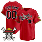 Custom Baltimore Orioles x One Piece Red Vapor Premier Limited Jersey - Stitched Baseball Jersey