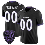 Custom Baltimore Ravens Black 2026 Alternate Vapor F.U.S.E. Limited Football Stitched Jersey