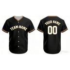 Custom Baseball Jersey Black With Yellow Purple Yellow Piping- Design Your Own Stitched Jerseys
