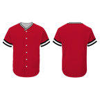 Custom Baseball Jersey Red With Black White Black Piping- Design Your Own Stitched Jerseys