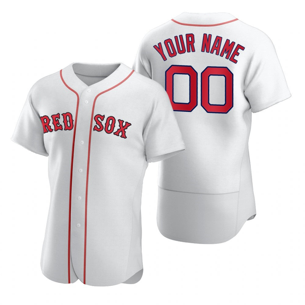 Custom Boston Red Sox White 2020 Stitched Flex Baseball Jersey