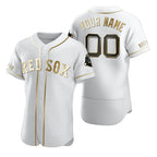Custom Boston Red Sox White Stitched Flex Base Edition Baseball Jersey
