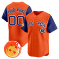 Custom Boston Red Sox x Dragon Ball Royal Orange Vapor Premier Limited Jersey - All Stitched Baseball Jersey