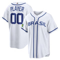 Custom Brazil Baseball 2026 World Baseball Classic Home Pick-A-Player Jersey - White
