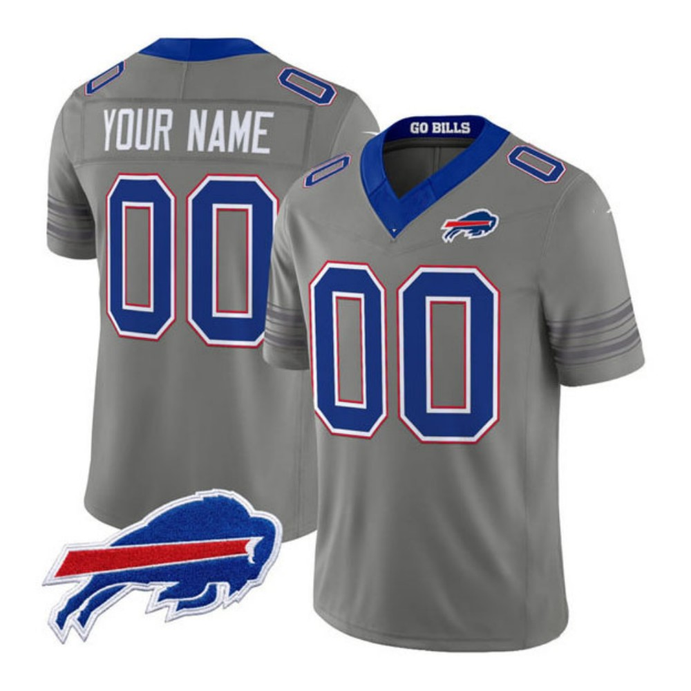 Custom Buffalo Bills Gray F.U.S.E. Nickel City Vapor Football Stitched Jersey