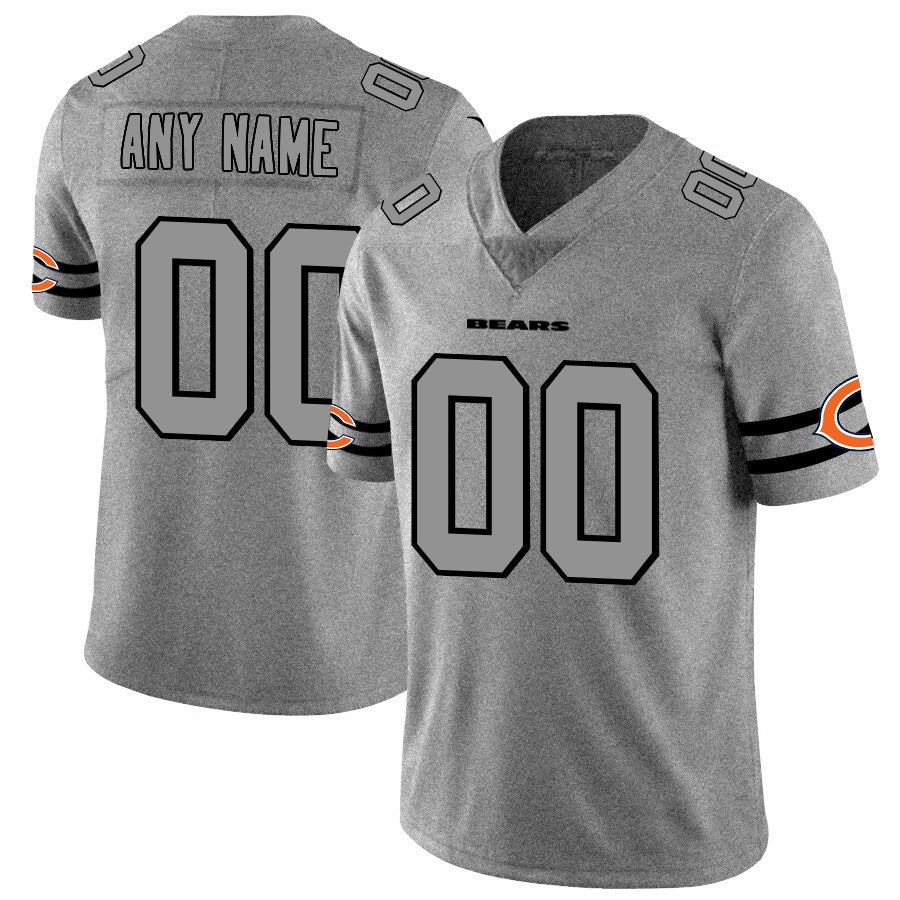Custom C.Bears 2019 Gray Gridiron Gray Vapor Untouchable Limited Stitched Football American Jersey