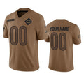 Custom C.Bears Active Player 2023 Brown Salute To Service Limited Stitched Football American Jersey