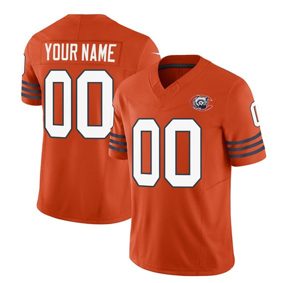 Custom C.Bears Active Player 2023 F.U.S.E. Orange Throwback Limited Stitched Football American Jersey