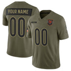 Custom C.Bears Active Player Olive 2025 F.U.S.E. Salute to Service Limited Stitched Football American Jersey