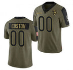 Custom C.Bears Olive ACTIVE PLAYER 2021 Salute To Service Limited Stitched Football American Jersey