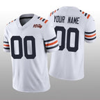 Custom C.Bears White Alternate Classic Limited 100th Season Stitched Football American Jersey