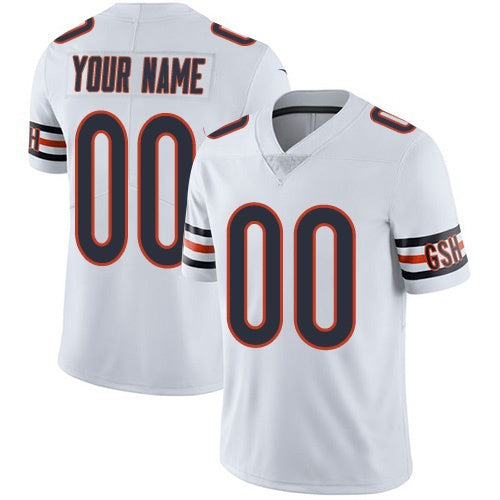 Custom C.Bears White Vapor Untouchable Player Limited Stitched Football American Jersey