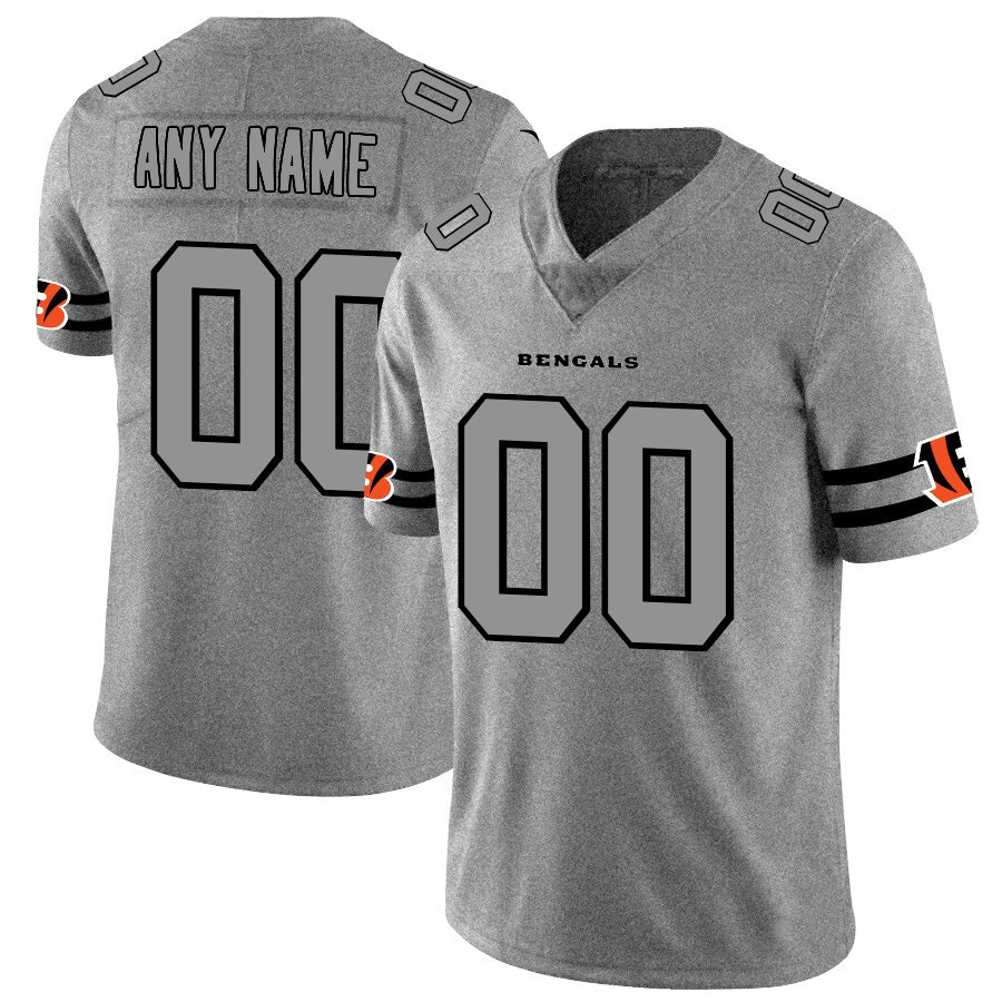 Custom C.Bengals 2019 Gray Gridiron Gray Vapor Untouchable Limited Stitched Football American Jersey