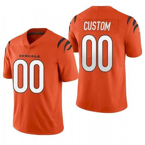 Custom C.Bengals 2021 New Orange Vapor Untouchable Limited Stitched Football American Jersey
