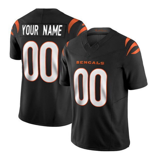 Custom C.Bengals Active Player 2023 F.U.S.E. Black Vapor Untouchable Limited Stitched Football American Jersey
