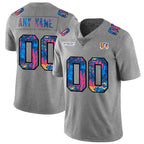 Custom C.Bengals Grey Multi-Color 2020 Crucial Catch Vapor Untouchable Limited Stitched Football American Jersey