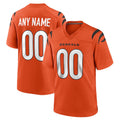 Custom C.Bengals Orange Alternate Game Stitched Football American Jersey