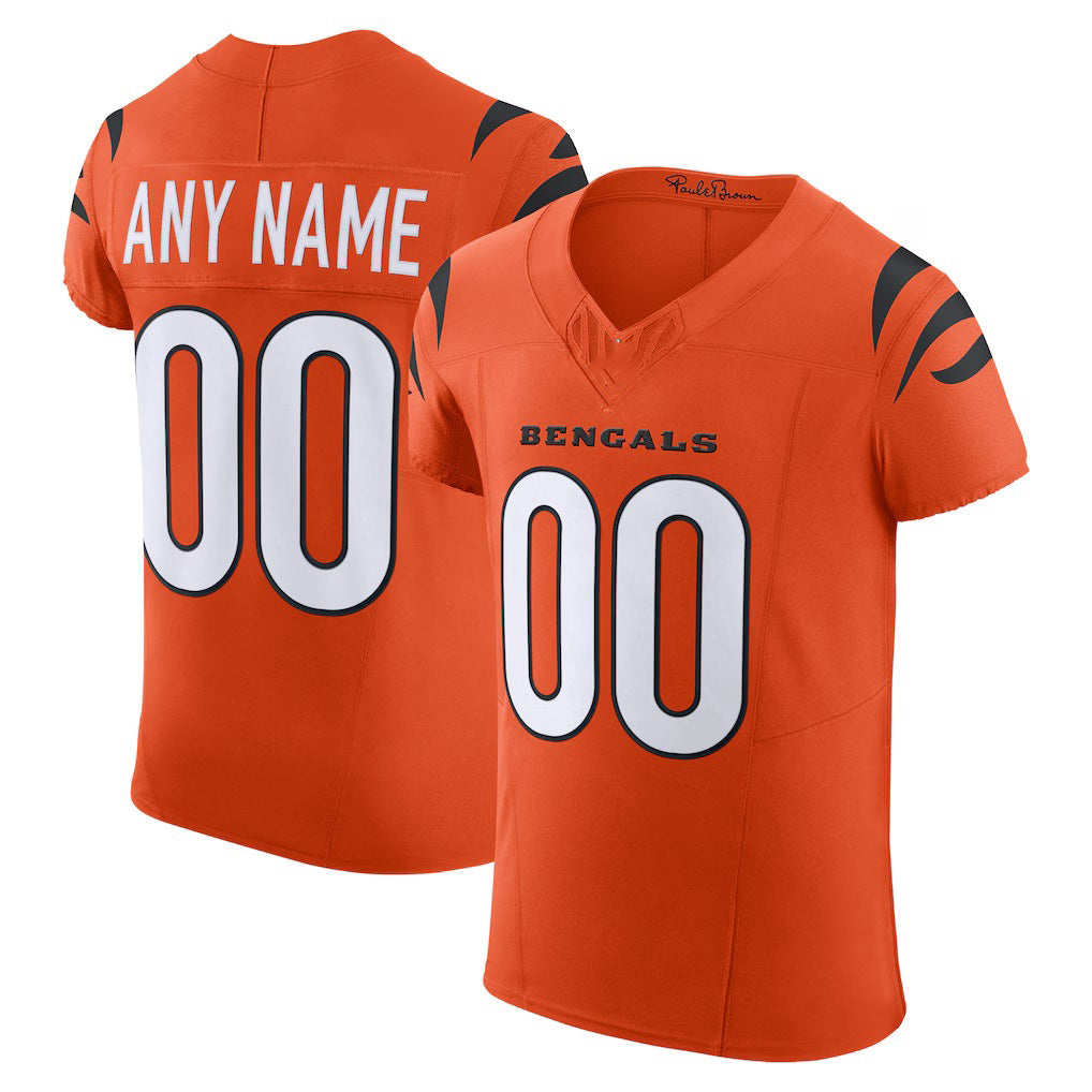 Custom C.Bengals Orange Alternate Vapor F.U.S.E. Elite Stitched Football American Jersey