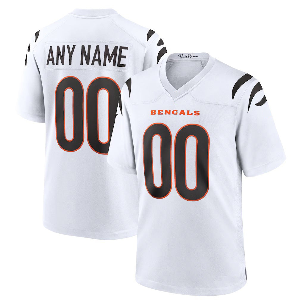 Custom C.Bengals White Game Stitched Football American Jersey