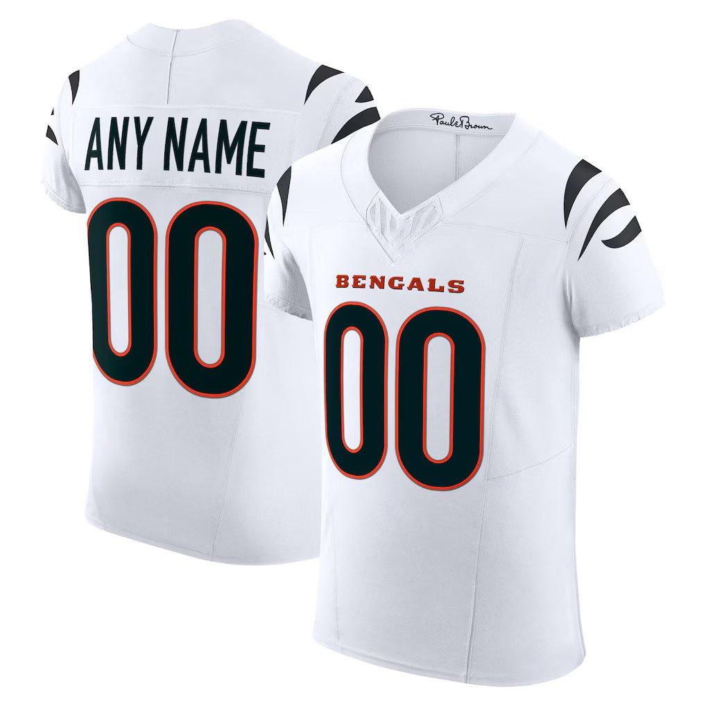 Custom C.Bengals White Vapor F.U.S.E. Elite Stitched Football American Jersey
