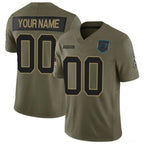Custom C.Panthers Active Player Olive 2025 F.U.S.E. Salute to Service Limited Stitched Football American Jersey