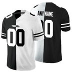 Custom C.Panthers Black And White Split Vapor Untouchable Limited Stitched Football American Jersey