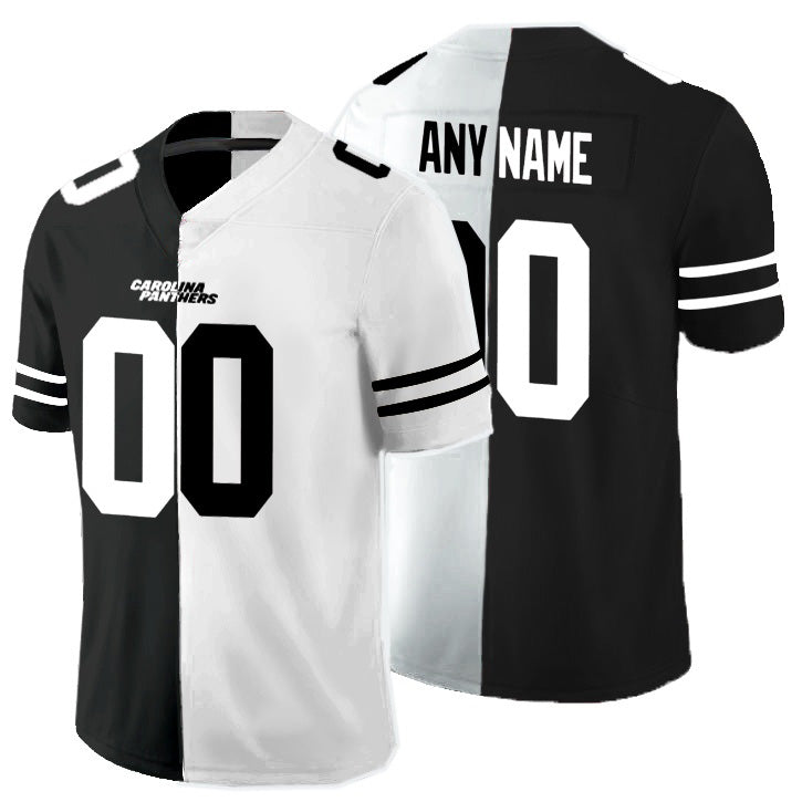 Custom C.Panthers Black And White Split Vapor Untouchable Limited Stitched Football American Jersey