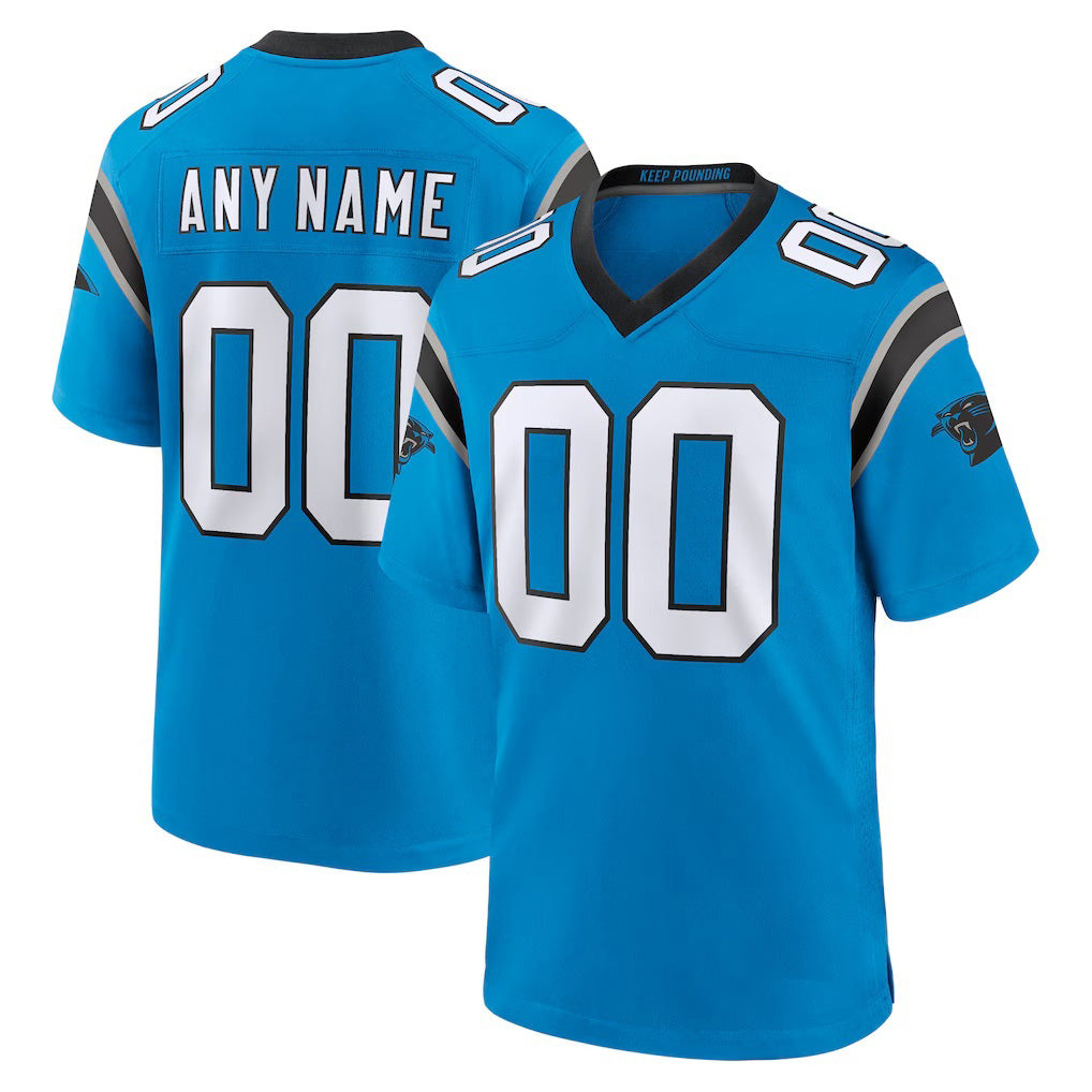 Custom C.Panthers Blue Alternate Game Stitched Football American Jersey