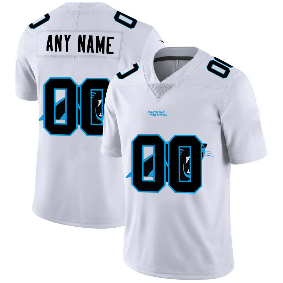 Custom C.Panthers White Team Big Logo Vapor Untouchable Limited Stitched Football American Jersey
