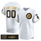 Custom Chicago Cubs Active Player White Gold 'Ryne Sandberg Tribute' Vapor Limited V3 Stitched Baseball Jersey