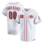 Custom Cincinnati Reds White Home Limited Baseball Jersey