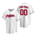 Custom Cleveland Indians White Stitched Cool Base Home Baseball Jersey