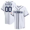 Custom Czech Republic Baseball 2026 World Baseball Classic Home Pick-A-Player Jersey - White