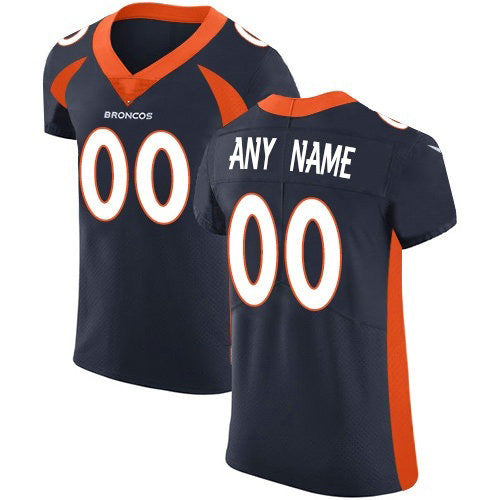 Custom D.Broncos Blue Vapor Untouchable Elite Stitched Football American Jersey