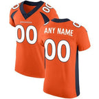 Custom D.Broncos Orange Vapor Untouchable Elite Stitched Football American Jersey