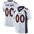 Custom D.Broncos White Vapor Untouchable Player Limited Stitched Football American Jersey