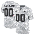 Custom D.Cowboys Active Player 2024 F.U.S.E Arctic Camo Salute To Service Limited Stitched Football American Jersey