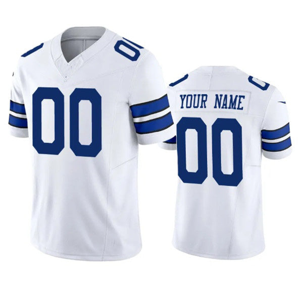 Custom D.Cowboys Active Player White 2023 F.U.S.E. Limited Stitched Football American Jersey