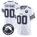 Custom D.Cowboys Active Player White 2025 F.U.S.E Dallas City Patch Vapor Untouchable Limited Game Stitched Football American Jersey