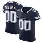 Custom D.Cowboys Navy Vapor F.U.S.E. Elite Stitched Football American Jersey