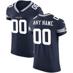Custom D.Cowboys Navy Vapor Untouchable Elite Stitched Football American Jersey