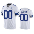 Custom D.Cowboys White 60th Anniversary Vapor Limited Stitched Football American Jersey