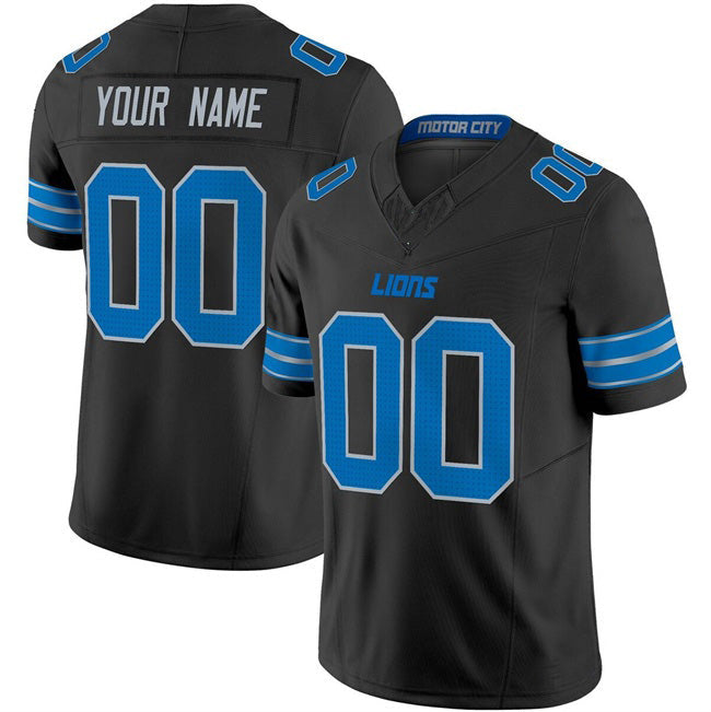 Custom D.Lions Active Player Black 2024 F.U.S.E. 2nd Alternate Vapor Limited Stitched Football American Jersey