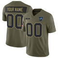 Custom D.Lions Active Player Olive 2025 F.U.S.E. Salute to Service Limited Stitched Football American Jersey