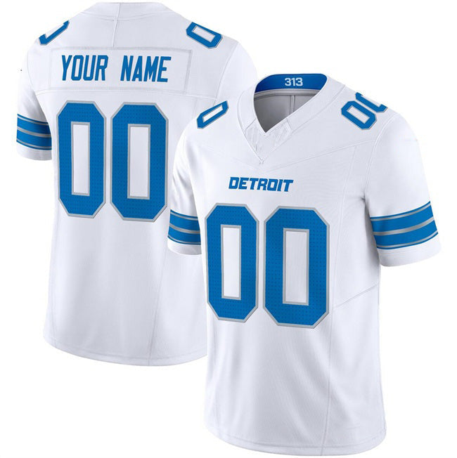 Custom D.Lions Active Player White 2024 F.U.S.E. Vapor Limited Stitched Football American Jersey