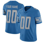 Custom D.Lions Blue Vapor Untouchable Player Limited Stitched Football American Jersey
