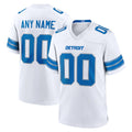 Custom D.Lions White Game Stitched Football American Jersey